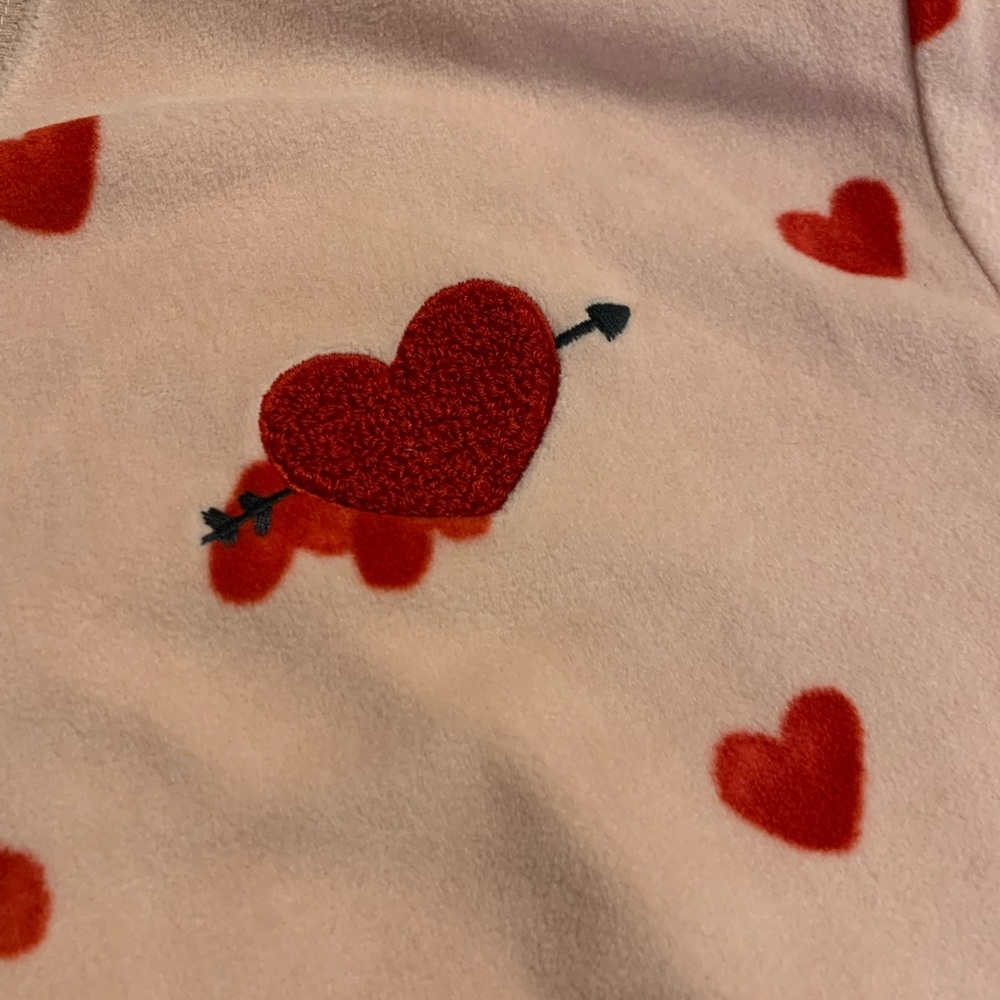 Carter's Women’s Pink Pajama Set with Red Hearts XS - Picture 6 of 6
